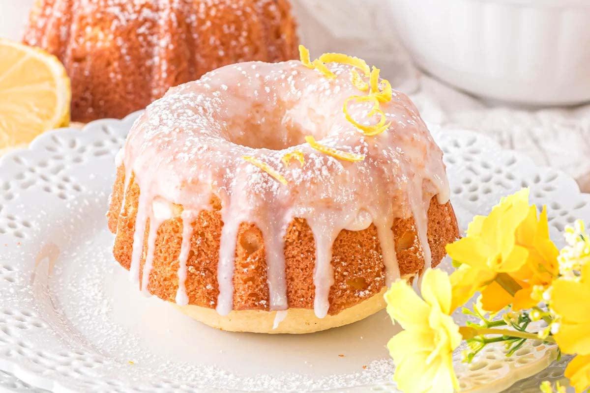 Μίνι Κέικ Bundt Λεμόνι.