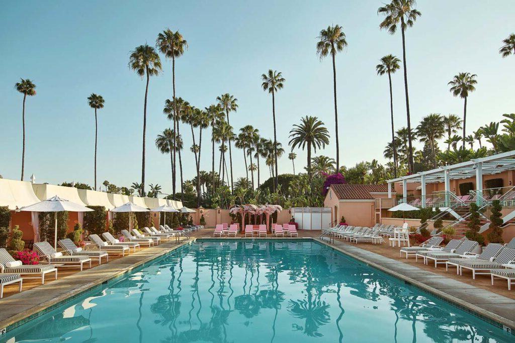 Πισίνα του Beverly Hills Hotel.