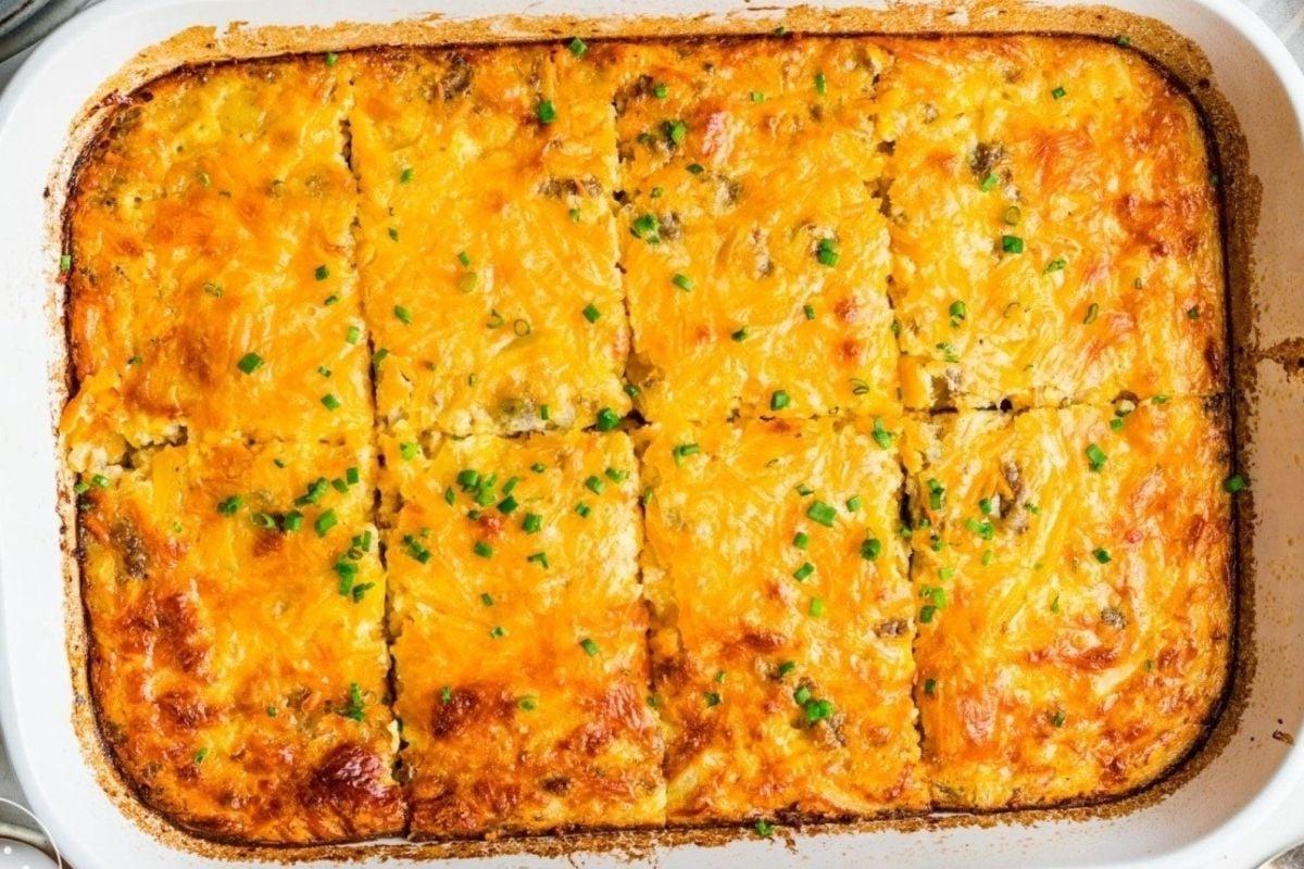 Μια ορθογώνια συνταγή Bisquick.