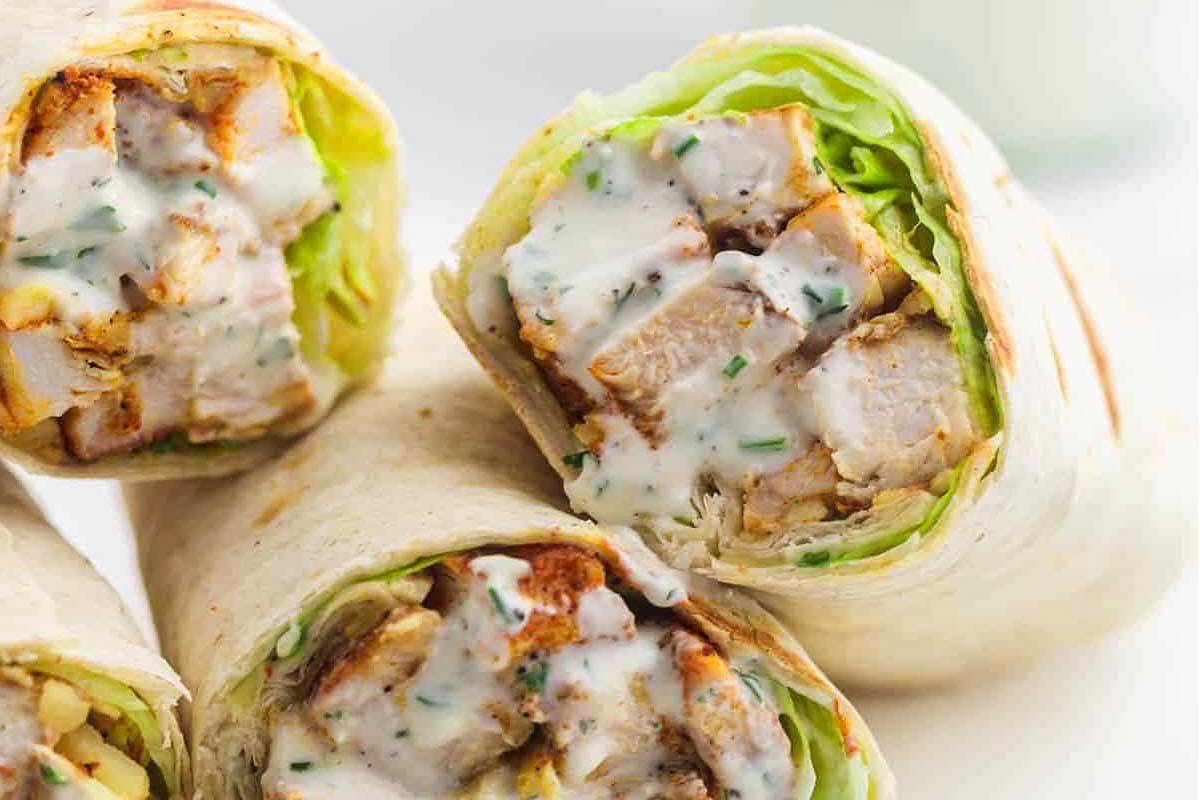 Wraps με Ψητό Κοτόπουλο.
