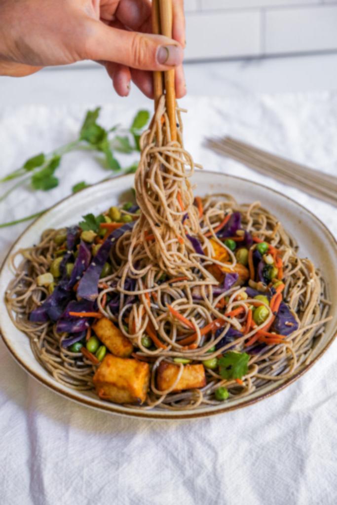 Σουσαμένια Σόμπα Στιρ-φράι – V, GF, Low FODMAP 2 Stir-fry Soba με Σουσάμι, ένα υγιεινό vegan πιάτο