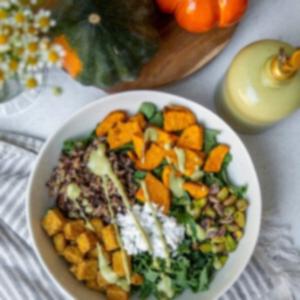 Εμπνευσμένο από Sweetgreen Μπολ Συγκομιδής και Πικάντικη Σος Κάσιους και Κόλιανδρου – Βίγκαν και Υγιεινό 4 αντιγραφή sweetgreen harvest bowl