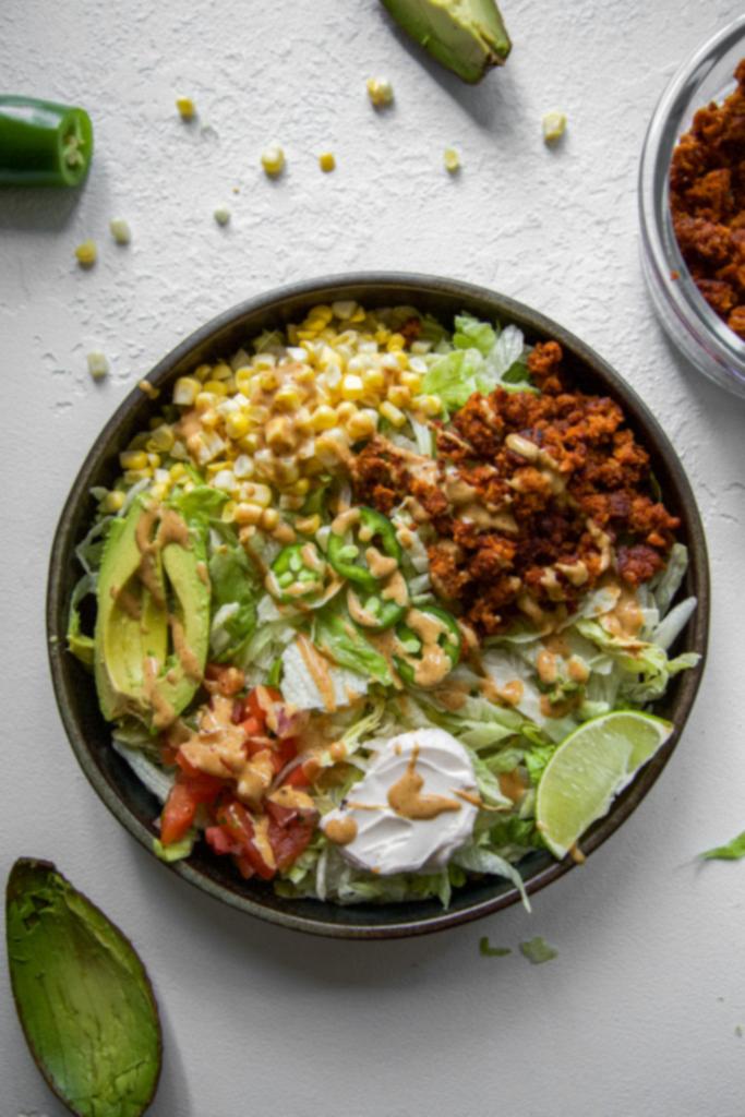 Βίγκαν Τάκο Σαλάτα 2 vegan taco salad