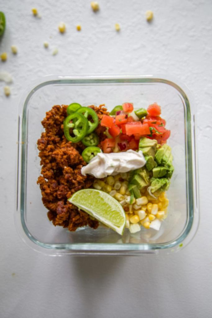 Βίγκαν Τάκο Σαλάτα 3 vegan taco salad