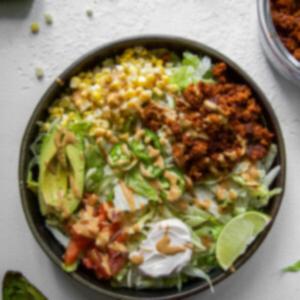 Βίγκαν Τάκο Σαλάτα 4 vegan taco salad