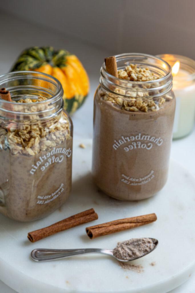 Σμούθι Πρωτεΐνης Τσάι Κανέλας 6 cinnamon chai protein smoothie