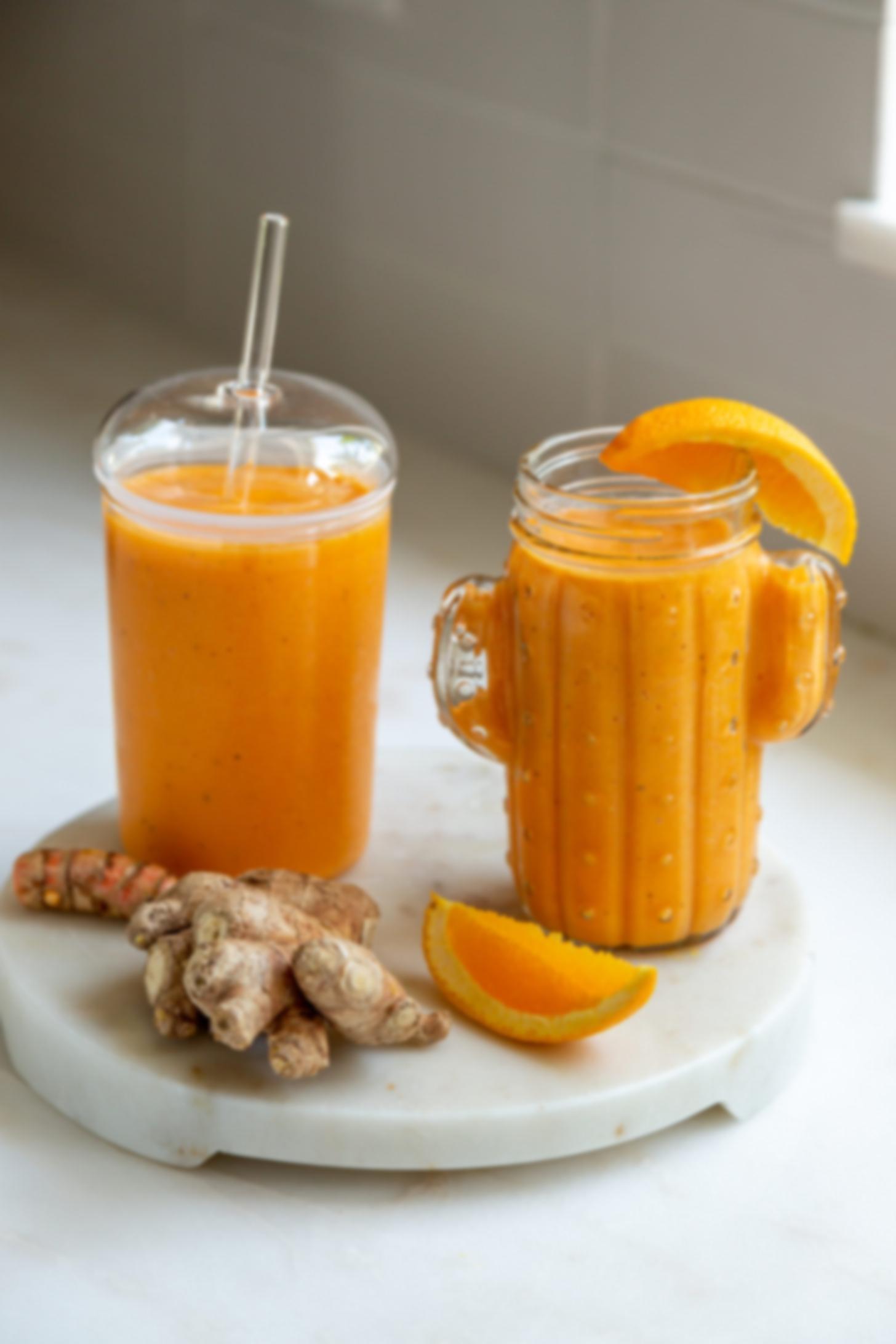 Σμούθι Πεπονιού για Υγιή Επιδερμίδα 2 Smoothie πεπονιού πλούσιο σε βιταμίνη C για λαμπερή επιδερμίδα