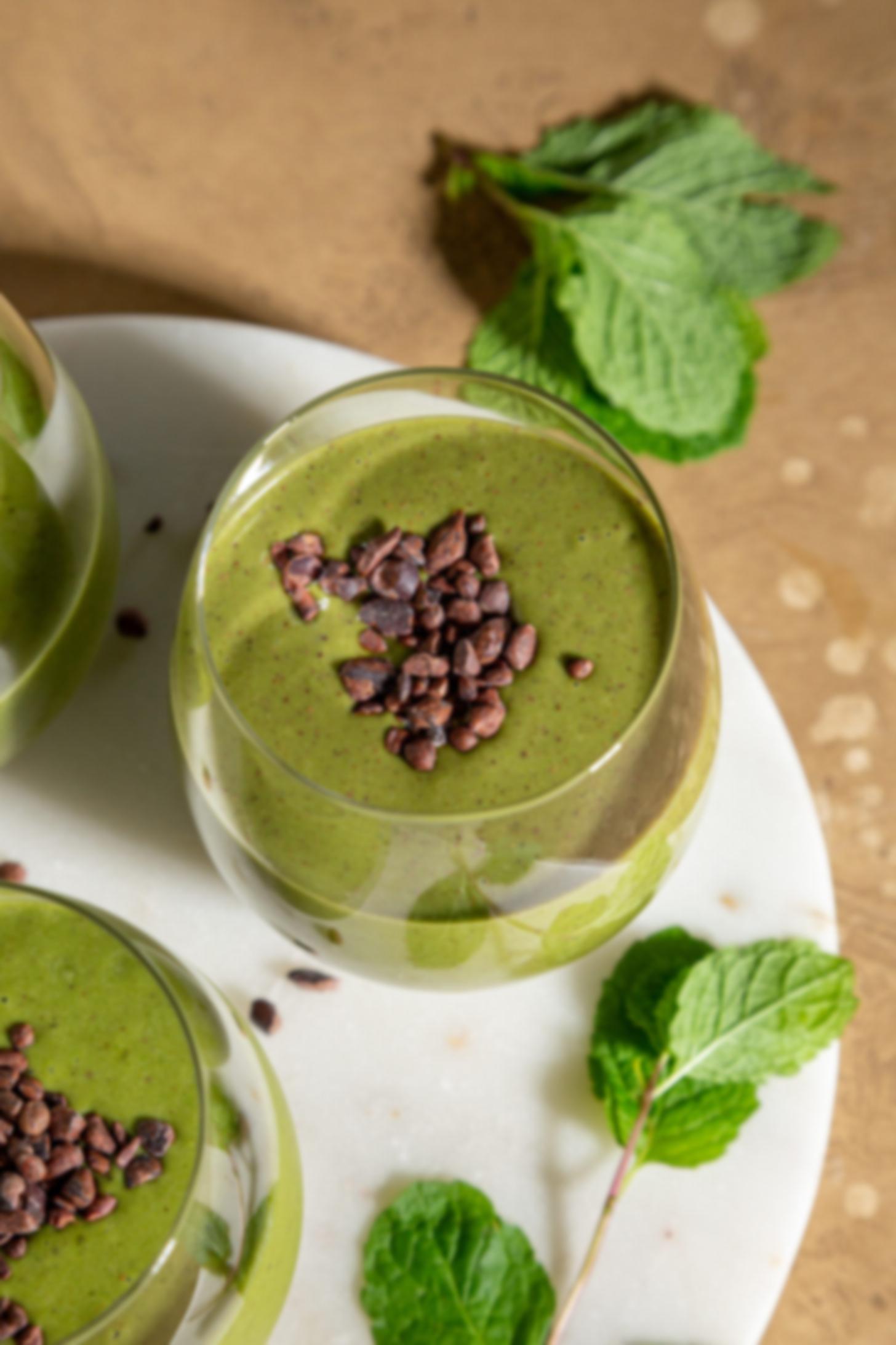 Σμούθι Μάτσας, Μέντας, Τσιπς 2 smoothie με μάτσα και μέντα