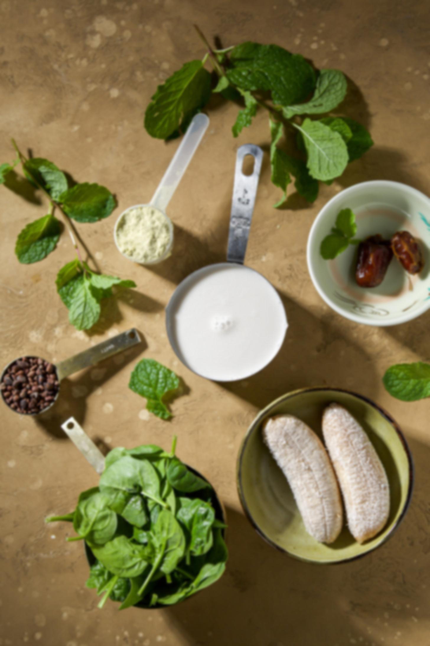 Σμούθι Μάτσας, Μέντας, Τσιπς 3 smoothie με μάτσα και μέντα
