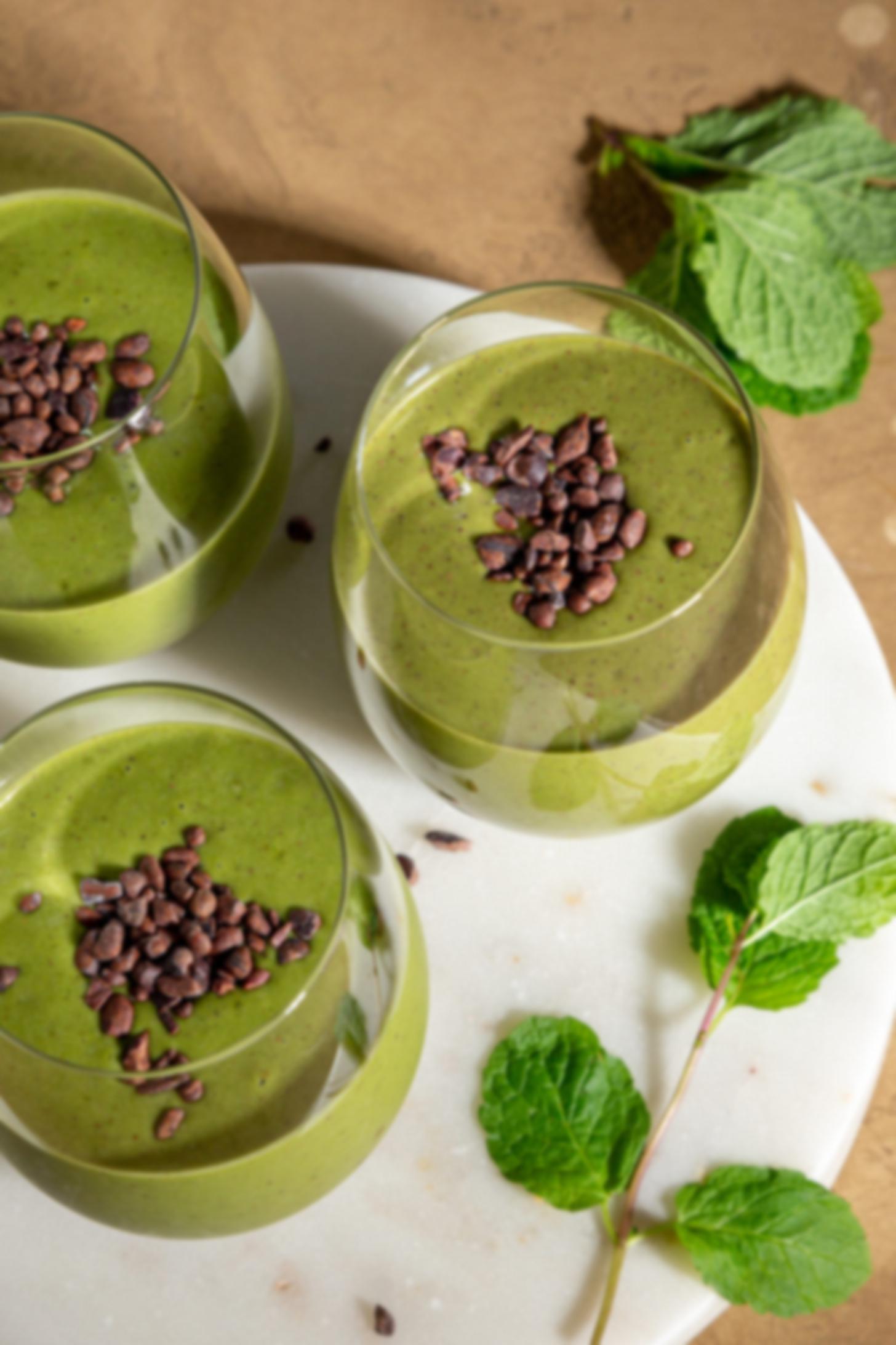 Σμούθι Μάτσας, Μέντας, Τσιπς 4 smoothie με μάτσα και μέντα