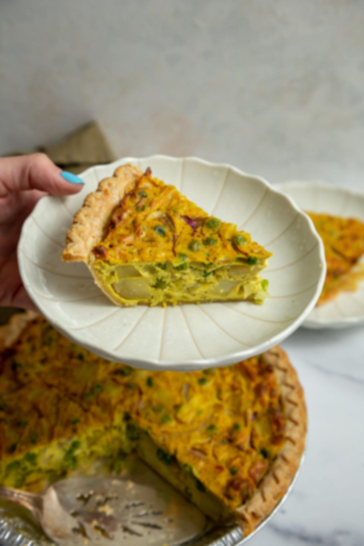 Κις Πατάτας και Πράσου Βίγκαν 2 vegan potato leek quiche