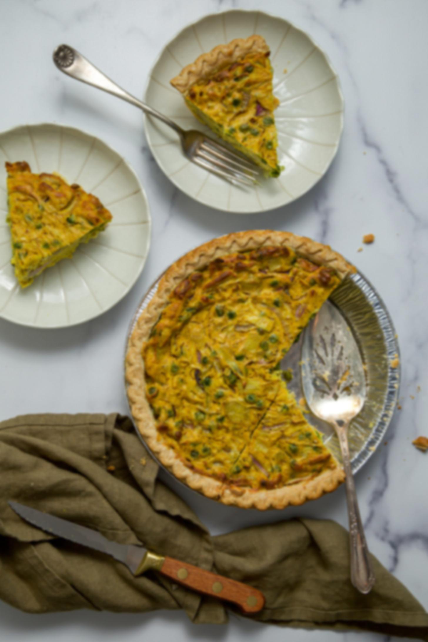 Κις Πατάτας και Πράσου Βίγκαν 8 vegan potato leek quiche
