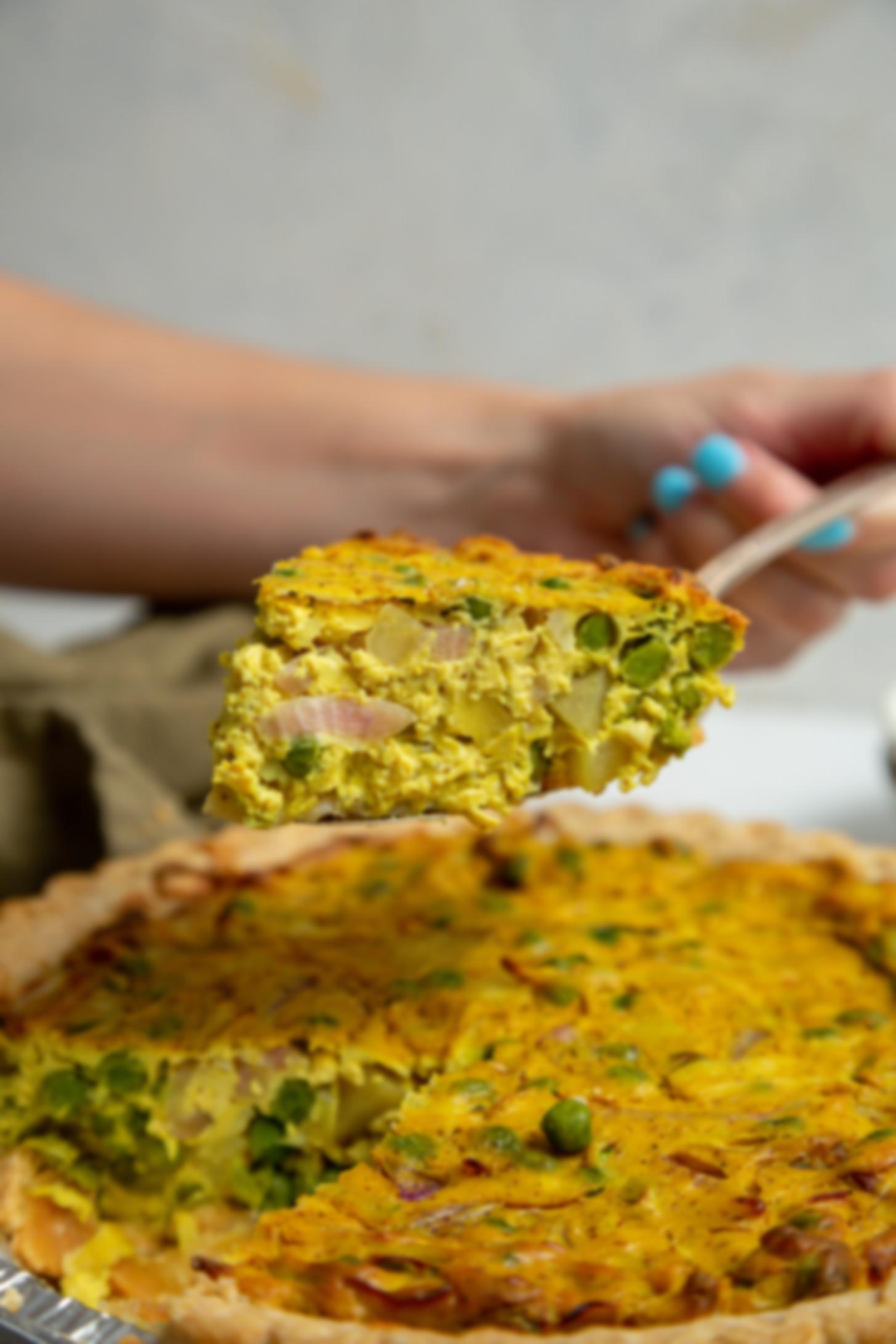 Κις Πατάτας και Πράσου Βίγκαν 9 vegan potato leek quiche