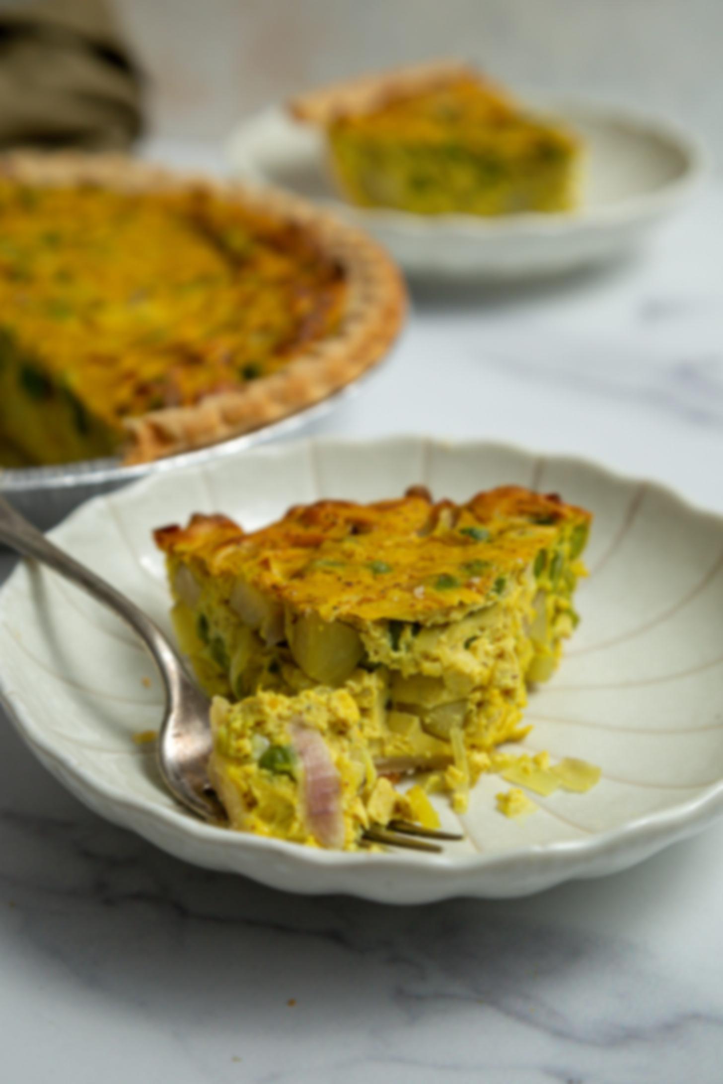 Κις Πατάτας και Πράσου Βίγκαν 10 vegan potato leek quiche