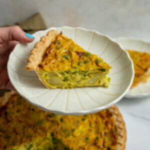 Κις Πατάτας και Πράσου Βίγκαν 11 vegan potato leek quiche