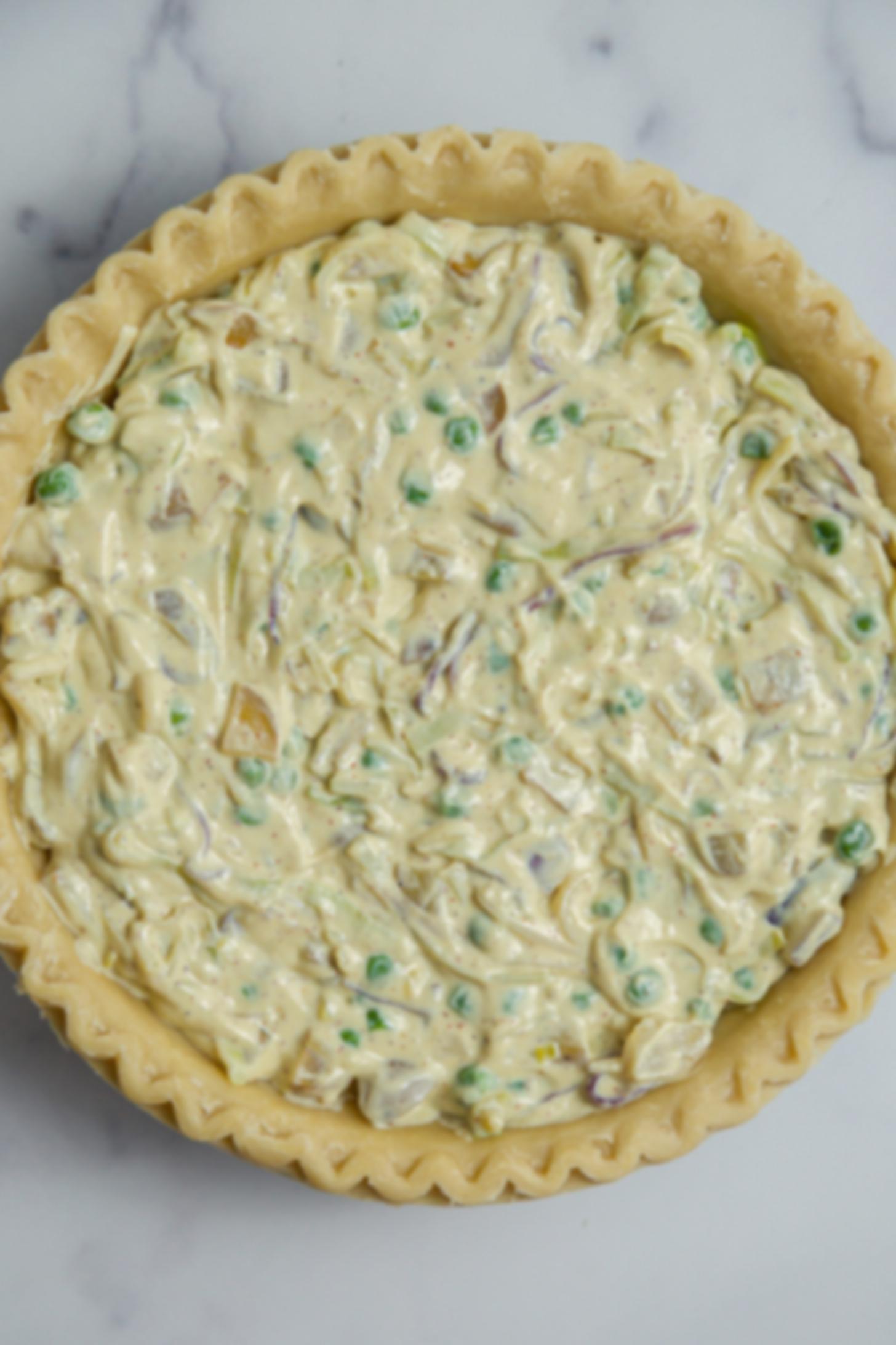 Κις Πατάτας και Πράσου Βίγκαν 6 vegan potato leek quiche
