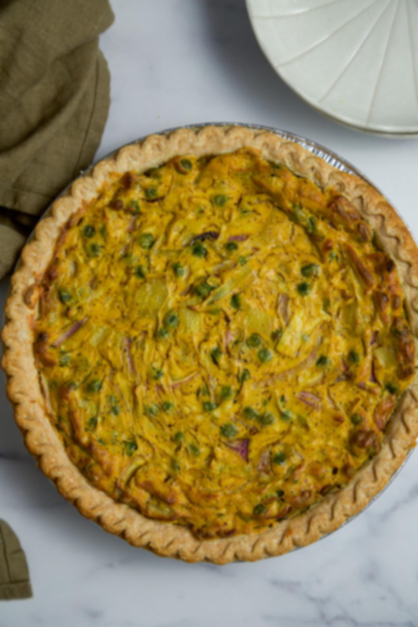 Κις Πατάτας και Πράσου Βίγκαν 7 vegan potato leek quiche