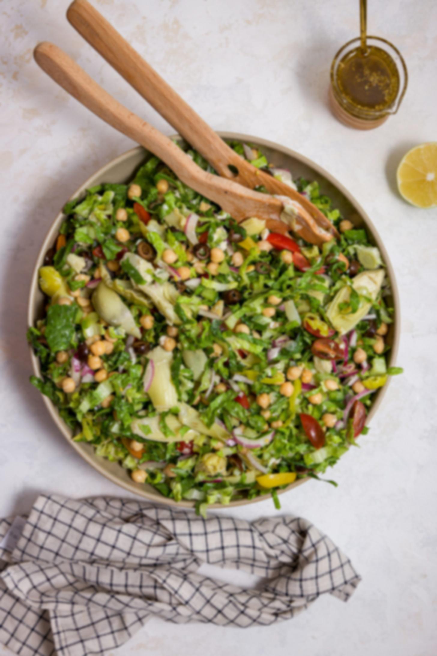 Πλούσια Βίγκαν Ιταλική Σαλάτα 3 vegan italian salad