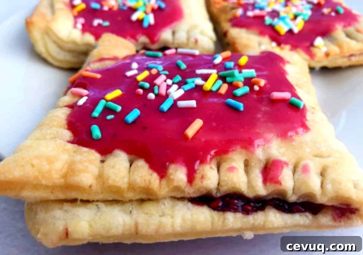 Ποπ Ταρτς στη Φριτέζα Αέρος 11 triple berry pop tart made in the air fryer.