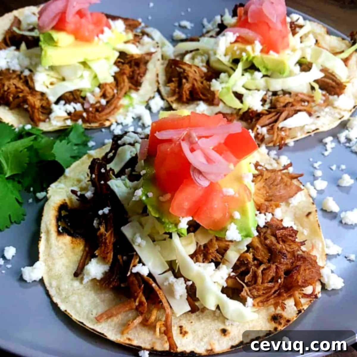 Γρήγορες Τραγανές Χοιρινές Καρνίτας 2 carnitas-tacos-με λαχανικά και γαρνιτούρες