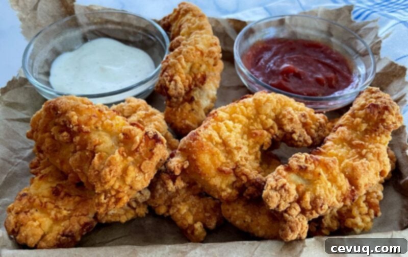 Τηγανητό Κοτόπουλο Air Fryer 4 κοτομπουκιές μαγειρεμένες στο air fryer σε δίσκο με σως