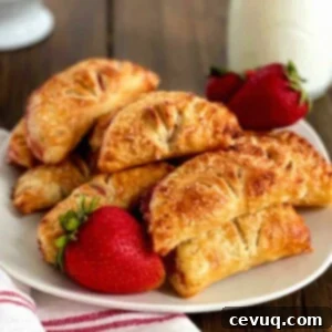 Φλογερές Φράουλες Ανέμου 10 air fryer turnovers with strawberry filling
