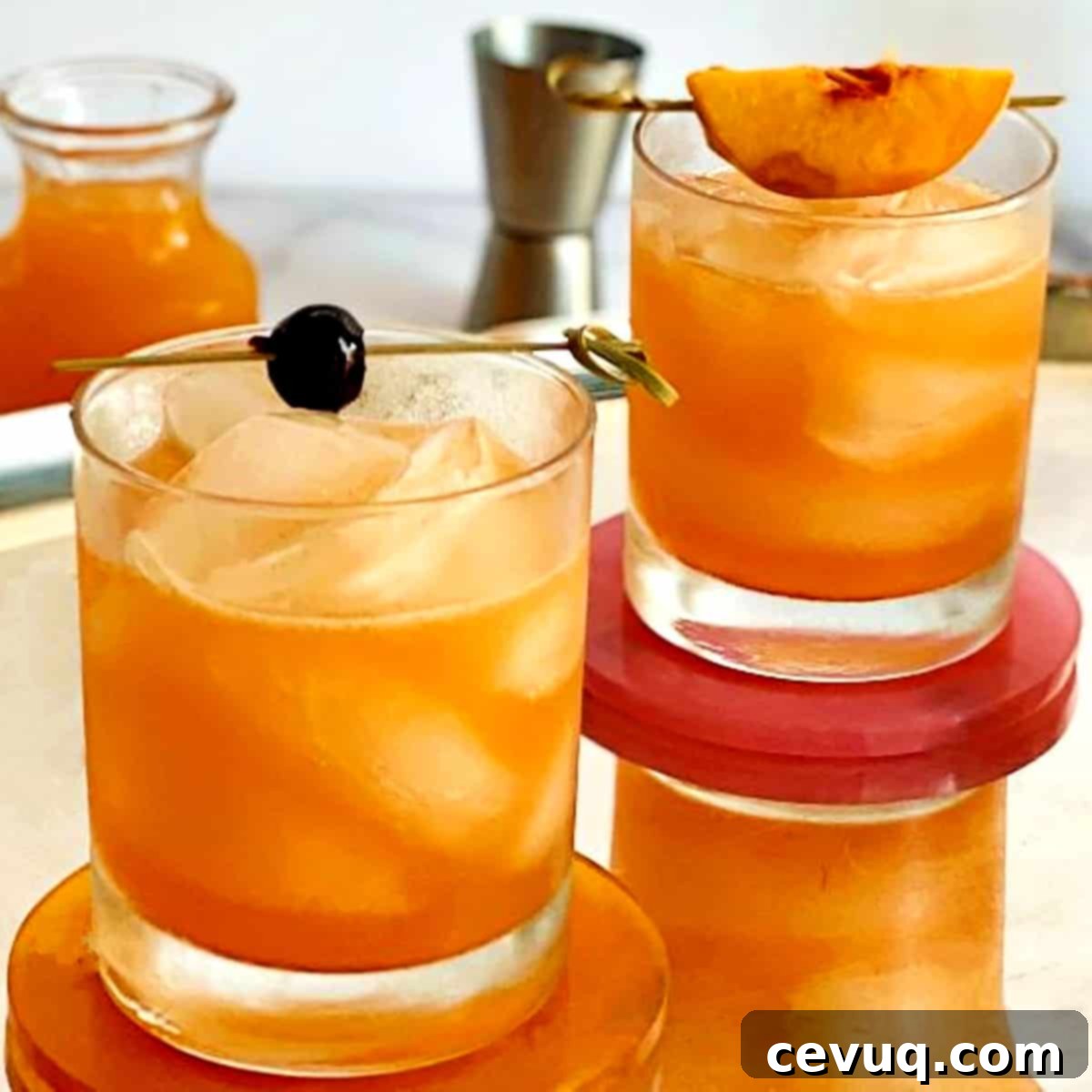 Ροδάκινο Ουίσκι Σάουερ 5 Ροδάκινο whiskey sours