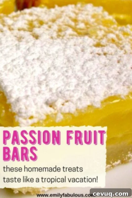 Εύκολες Μπάρες Μαρικούγιας 8 passion fruit bar with powdered sugar.