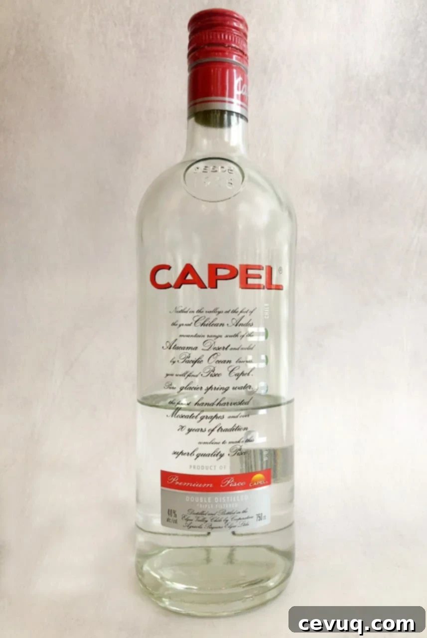 Πίσκο Σάουρ Ιβίσκου 3 bottle of Capel pisco.