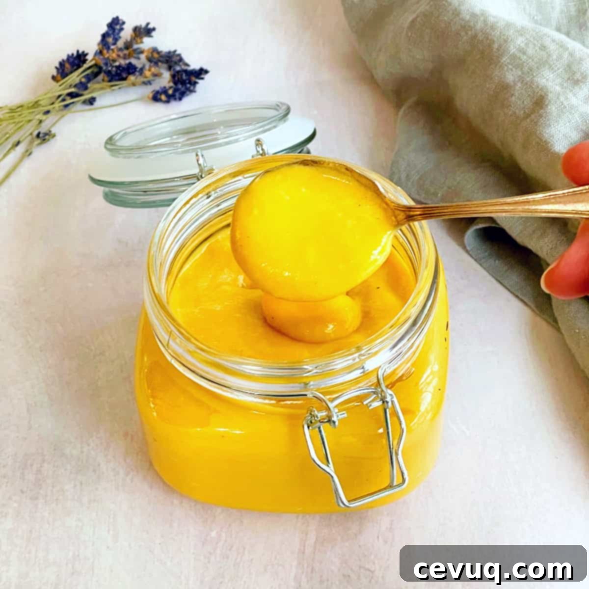 Γρήγορη Κρέμα Φρούτου του Πάθους 3 curd φρούτου του πάθους στον φούρνο μικροκυμάτων