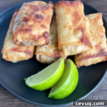 Νοτιοδυτικά Αυγορολάκια Φριτέζας Αέρος 8 egg rolls southwest στο air fryer σε πιάτο