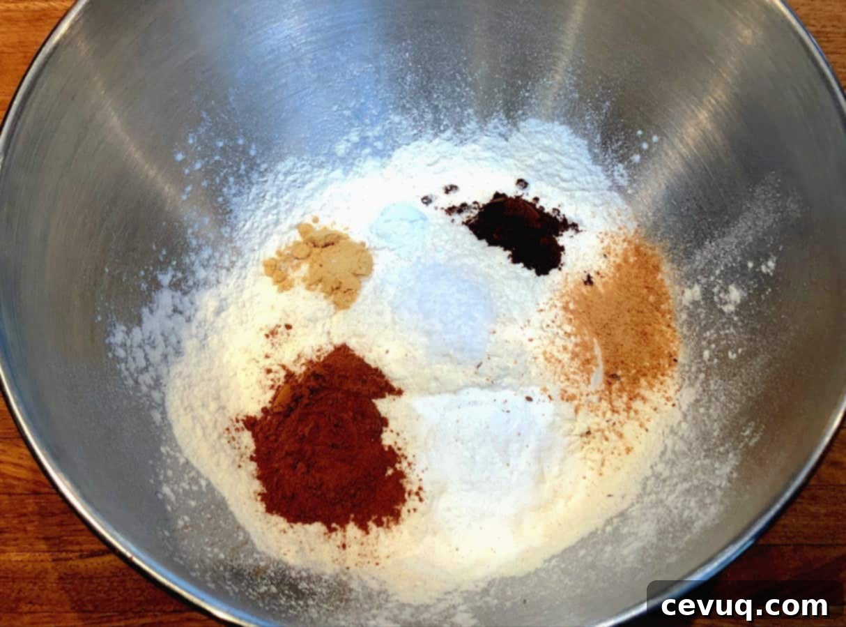 Μελασοκολοκυθένια Κεκάκια 3 dry ingredients for pumpkin bread