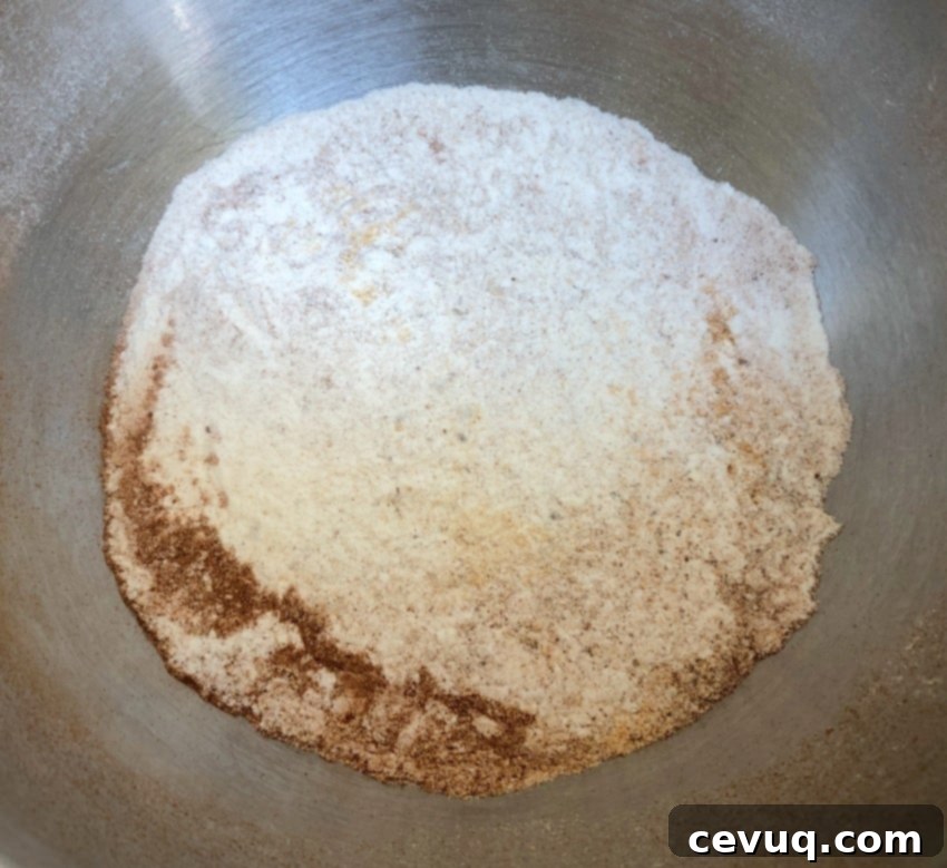 Μελασοκολοκυθένια Κεκάκια 5 dry ingredients for ginger cupcakes.