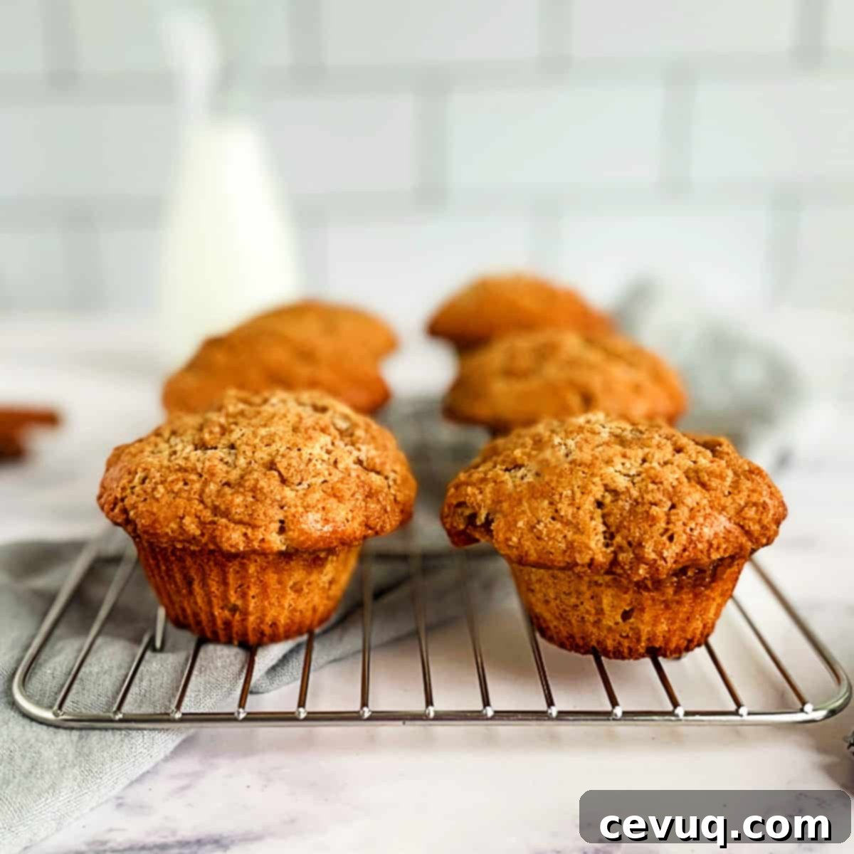 Καφές Κέικ Τσάι Μάφιν 14 Muffin chai σε σχάρα ψύξης.