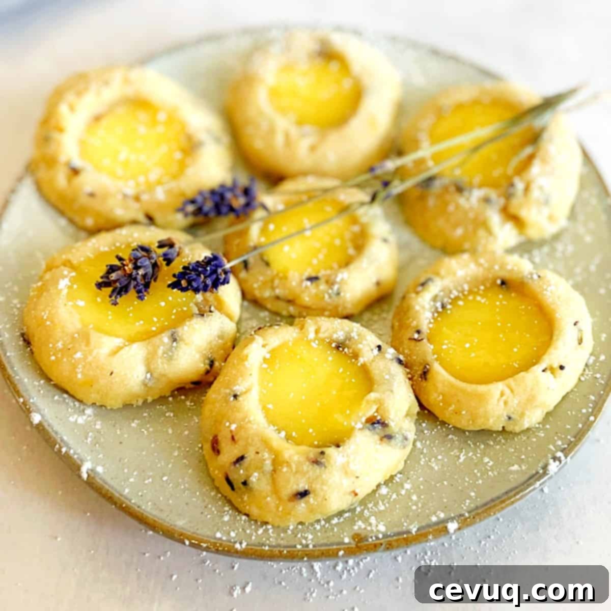 Μπισκότα Λεβάντας με Λεμονόκρεμα 2 lavender lemon curd cookies.