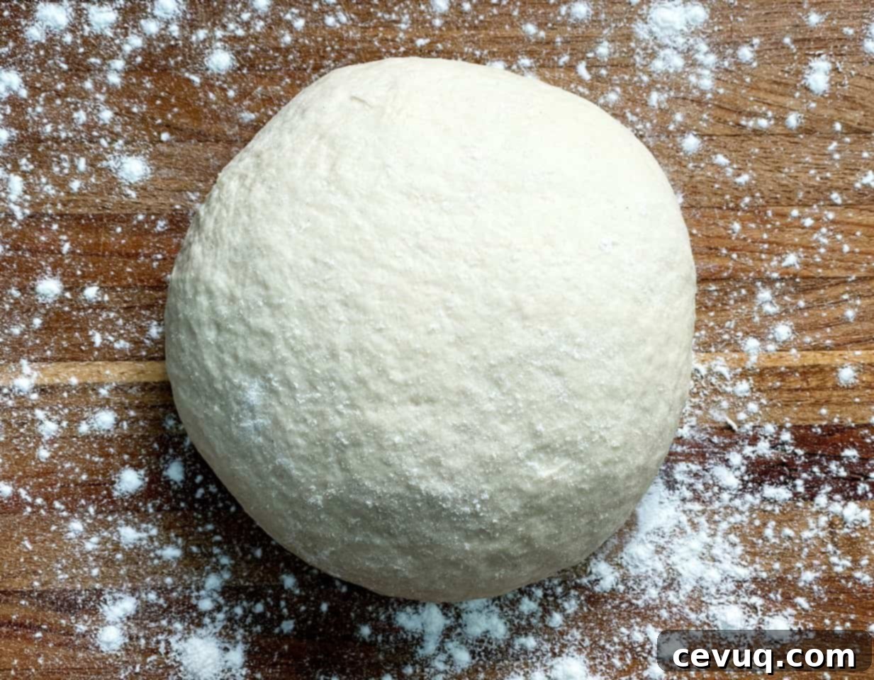 Συνταγή ζύμης πίτσας χωρίς ζύμωμα 7 easy pizza dough ball.