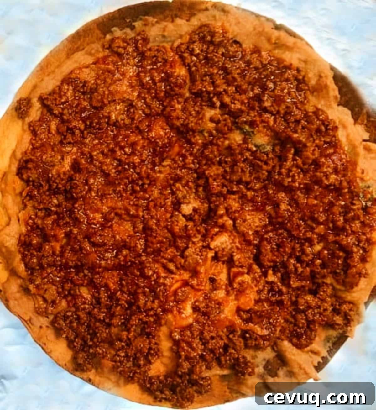 Συνταγή για Μεξικάνικη Πίτσα Taco Bell 7 τορτίγια αλευριού με φασόλια και κιμά