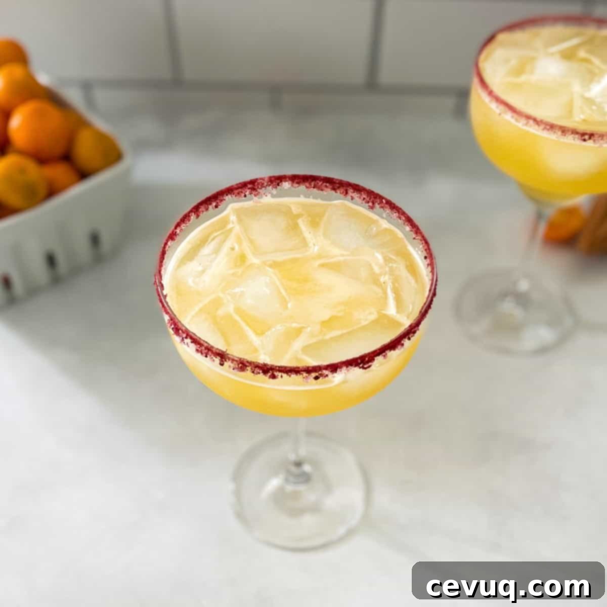 Κάλαμανσι Μαργαρίτα 6 top view of calamansi lime margaritas.