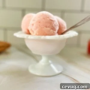 Απόλαυση Γκουάβα 6 guava gelato in a bowl with a spoon