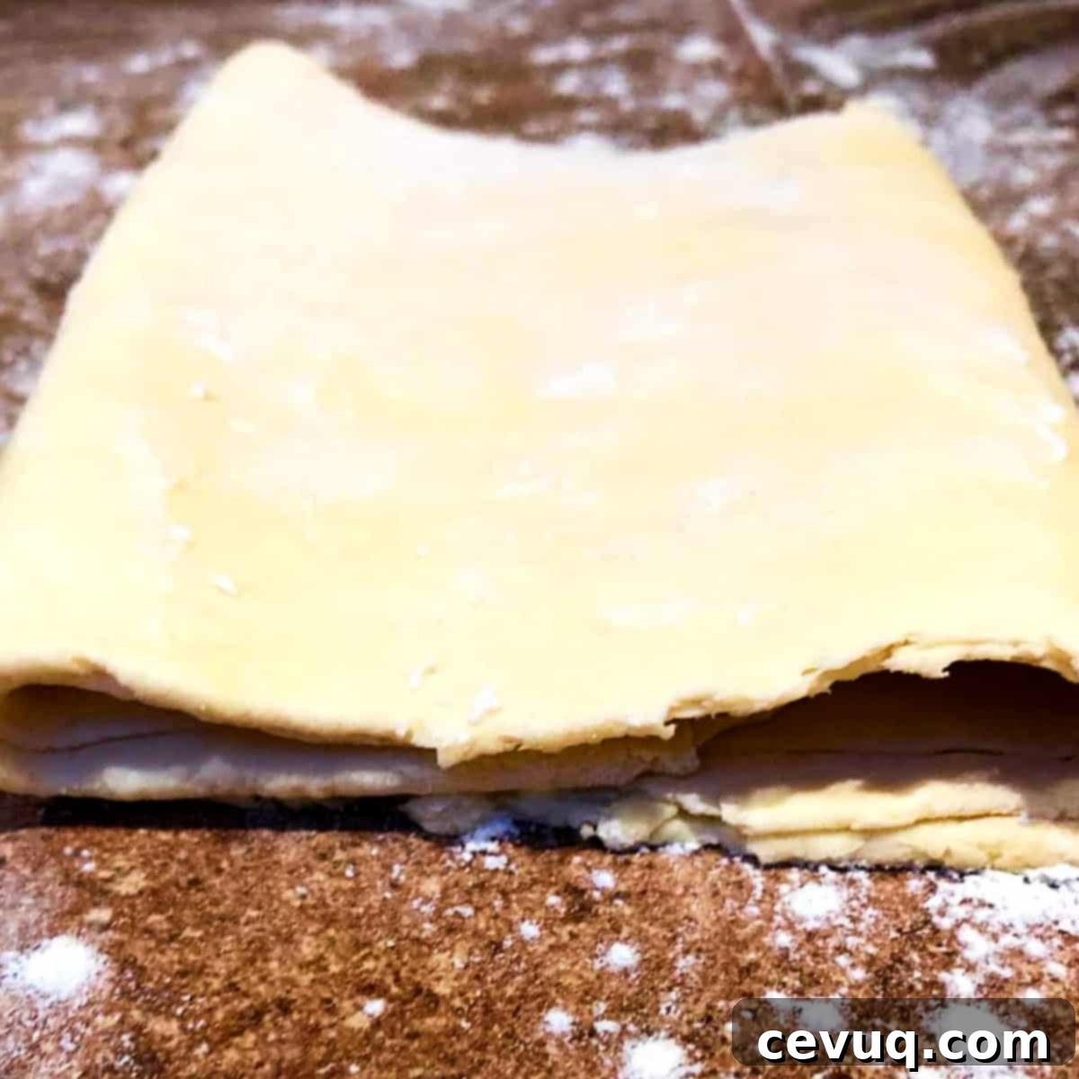 Γρήγορη και Εύκολη Σφολιάτα 2 folded rolled out puff pastry