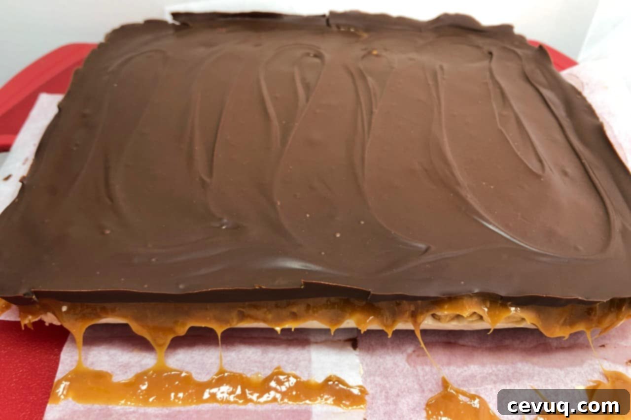 Σνίκερς αστραπή 11 Τελειωμένες μπάρες Snickers πριν την κοπή.