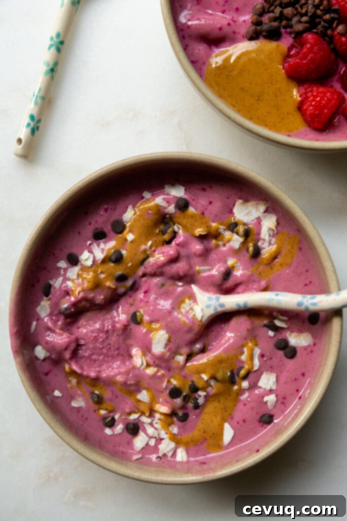 Απολαυστικό Ροζ Σμούθι Μπολ 2 pink smoothie bowl