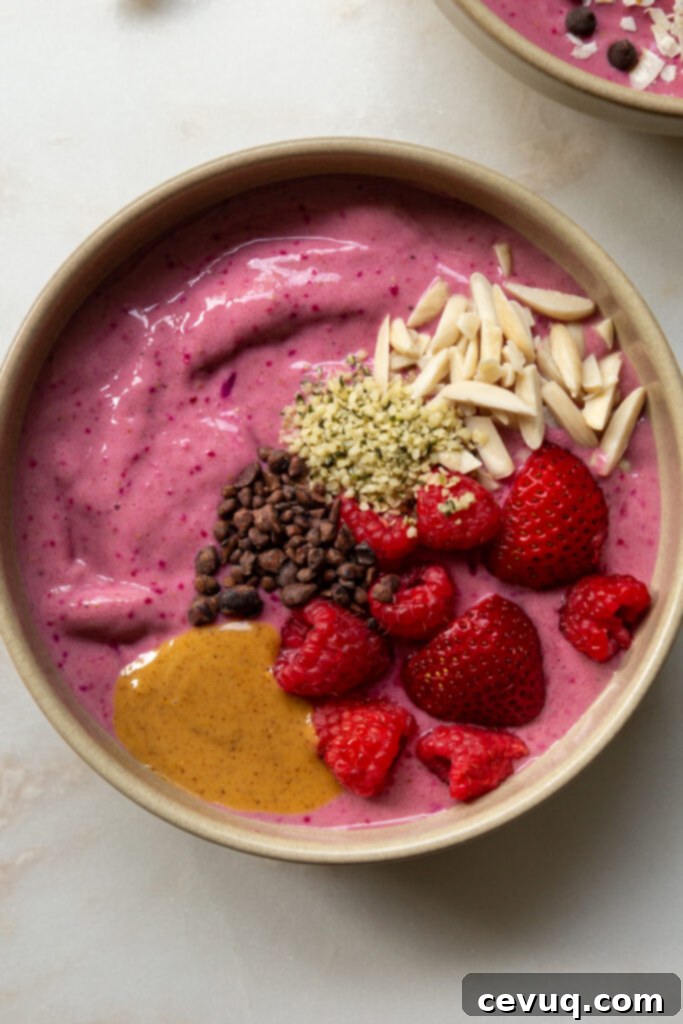 Απολαυστικό Ροζ Σμούθι Μπολ 3 pink smoothie bowl