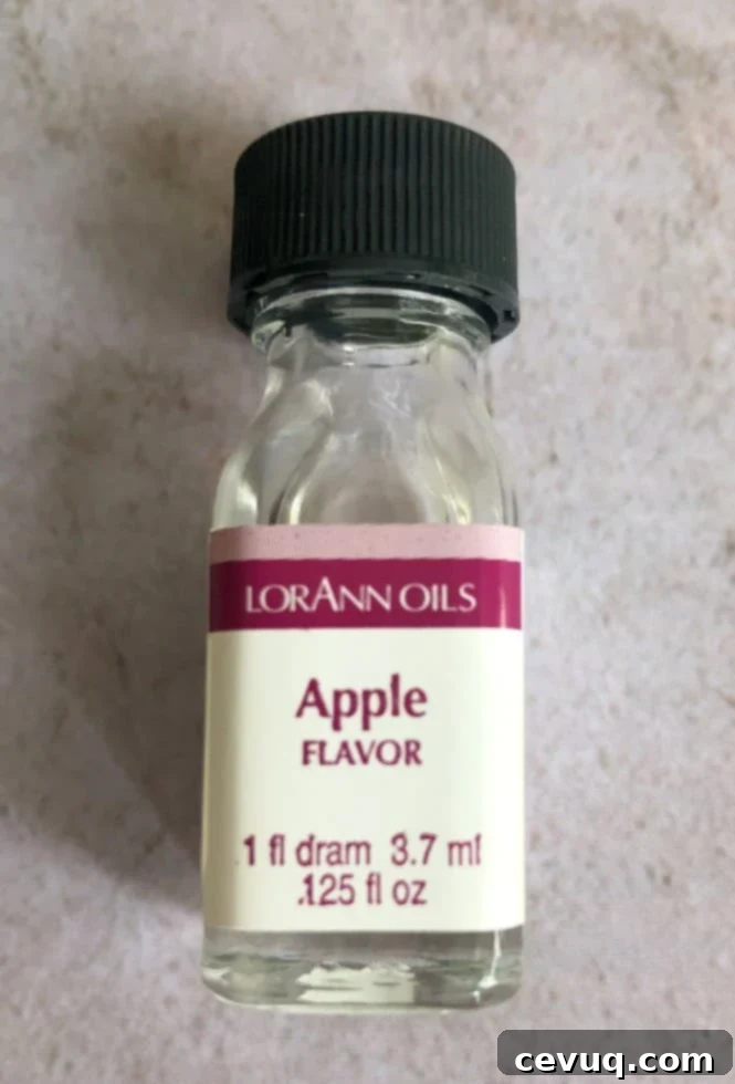 Κρέμα Καραμέλας Μήλου 6 bottle of apple flavoring for baking.