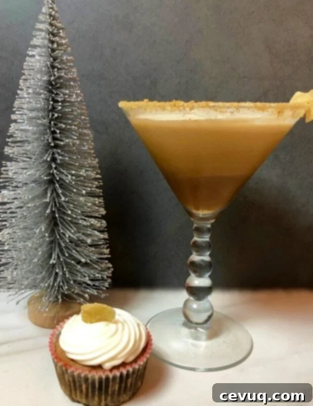 Μελομακάρονο Μαρτίνι 4 gingerbread cocktail and a cupcake