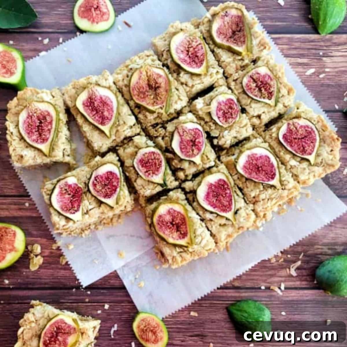 Μπάρες βρώμης με σύκο και καρύδα 2 coconut-fig-bars-with-figs-and-leaves