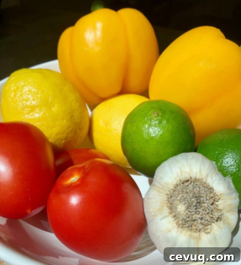 Το Απόλυτο Σεβίτσε Γαρίδας 5 vegetables for fresh shrimp ceviche.