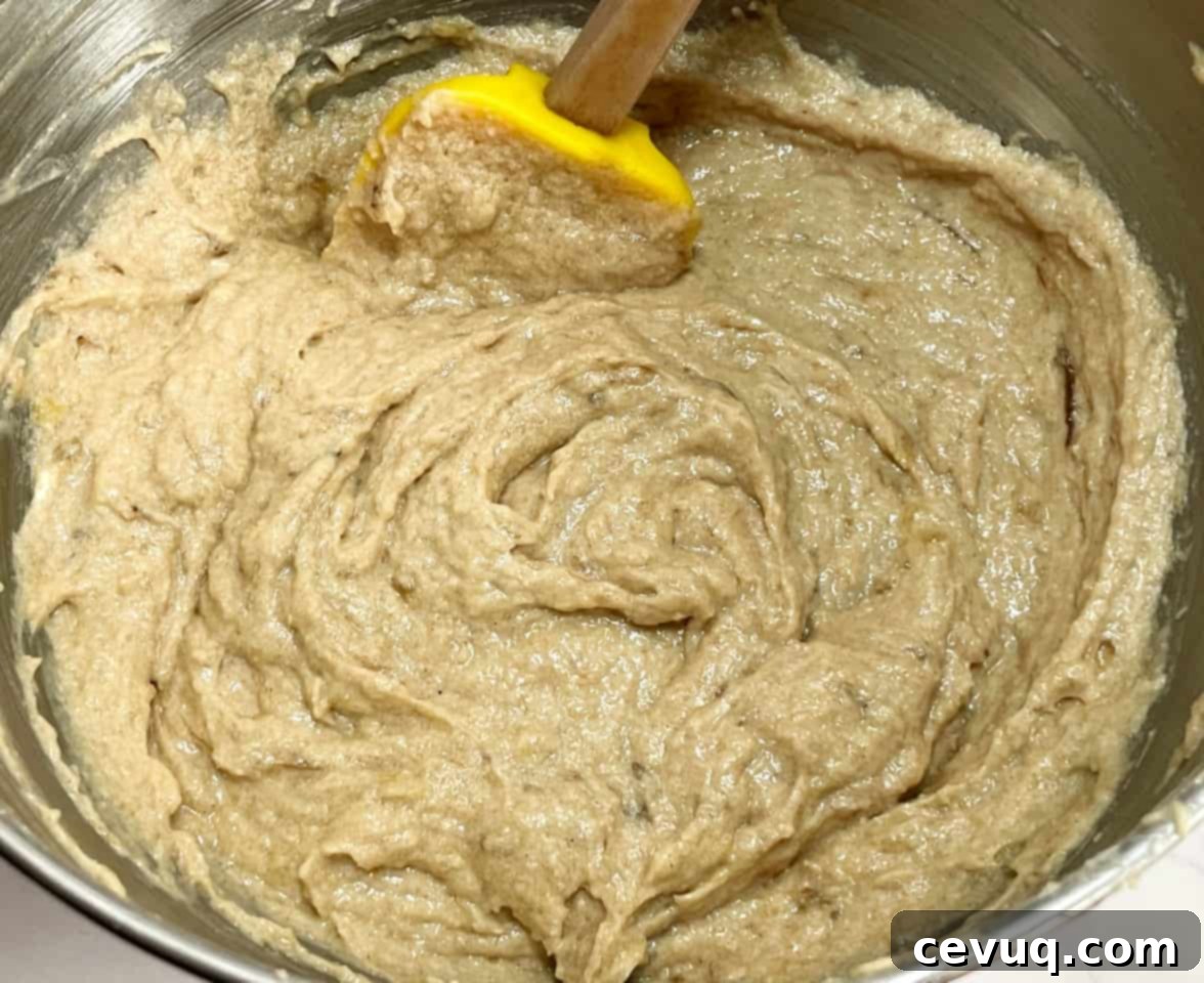 Μπισκότα Μπανάνας και Βρώμης 6 Ζύμη για μπισκότα βρώμης μπανάνας πριν την προσθήκη σοκολάτας και ξηρών καρπών.