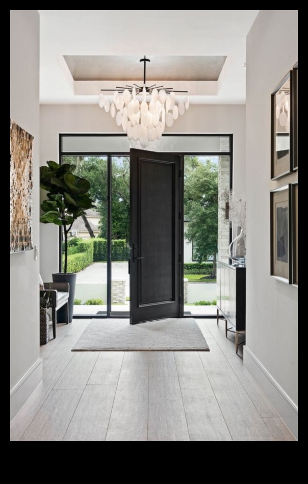 Σύγχρονη διακόσμηση εισόδου για μια φιλόξενη αίσθηση