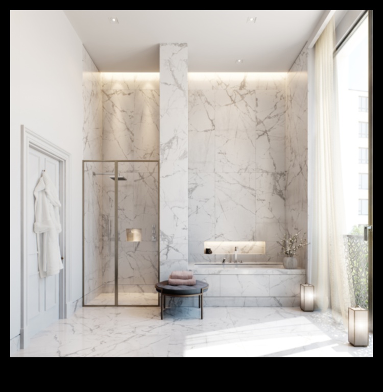 Marble The Timeless Υλικό Μπάνιου 4 Πώς μπορώ να χρησιμοποιήσω το μάρμαρο στο μοντέρνο σχεδιασμό μπάνιου για μια πολυτελή εμφάνιση;